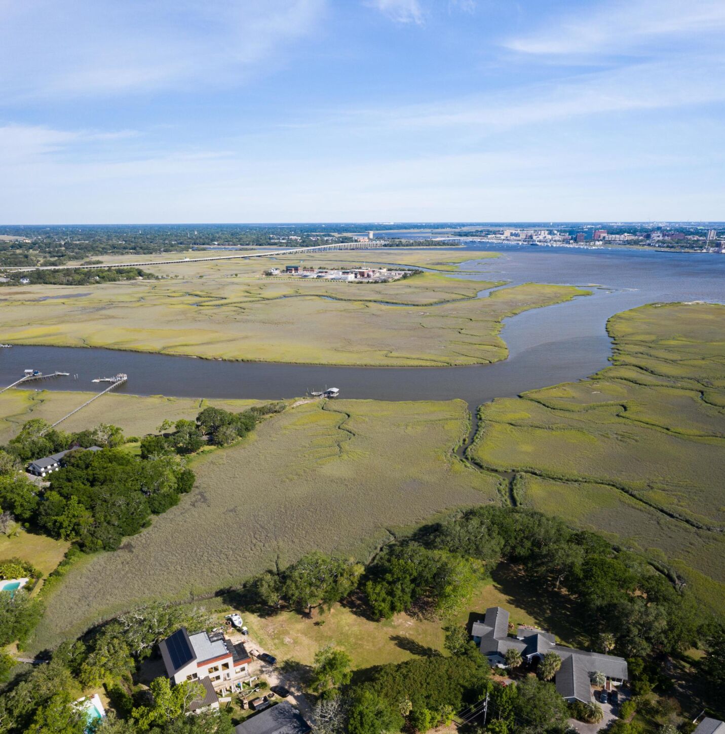 Aerial View Lawton Bluff lot